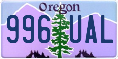 OR license plate 996UAL