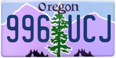 OR license plate 996UCJ
