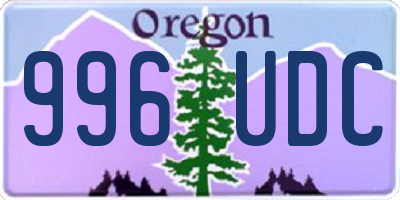 OR license plate 996UDC