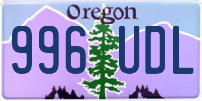 OR license plate 996UDL