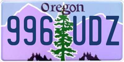 OR license plate 996UDZ