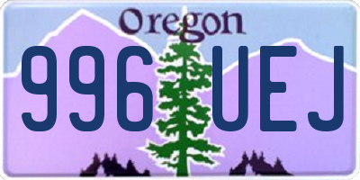 OR license plate 996UEJ