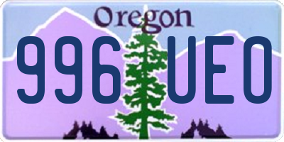 OR license plate 996UEO