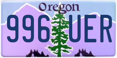 OR license plate 996UER