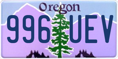 OR license plate 996UEV