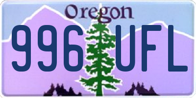 OR license plate 996UFL