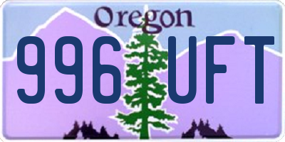 OR license plate 996UFT