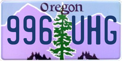 OR license plate 996UHG