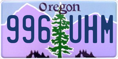 OR license plate 996UHM