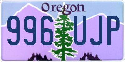 OR license plate 996UJP