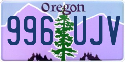 OR license plate 996UJV