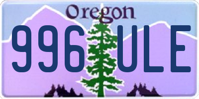 OR license plate 996ULE
