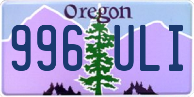 OR license plate 996ULI