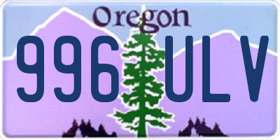 OR license plate 996ULV