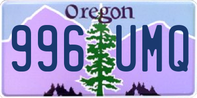 OR license plate 996UMQ