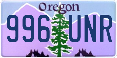 OR license plate 996UNR