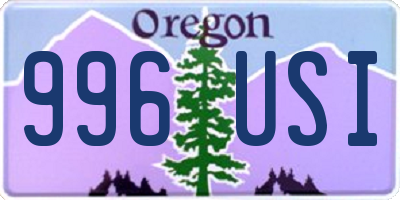 OR license plate 996USI