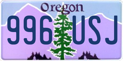 OR license plate 996USJ