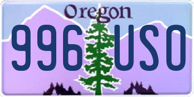 OR license plate 996USO