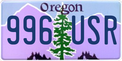 OR license plate 996USR