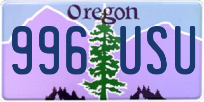 OR license plate 996USU