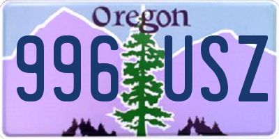 OR license plate 996USZ