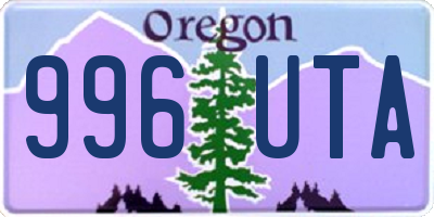 OR license plate 996UTA