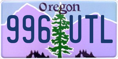 OR license plate 996UTL