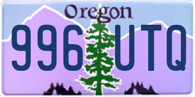 OR license plate 996UTQ