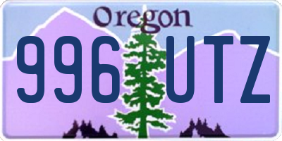 OR license plate 996UTZ