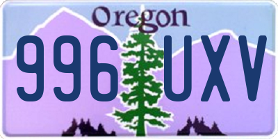 OR license plate 996UXV