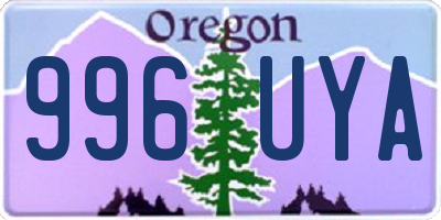 OR license plate 996UYA
