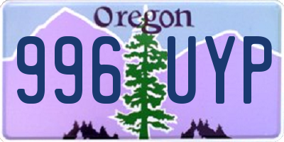 OR license plate 996UYP