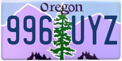 OR license plate 996UYZ