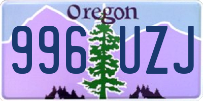 OR license plate 996UZJ