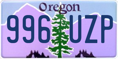 OR license plate 996UZP