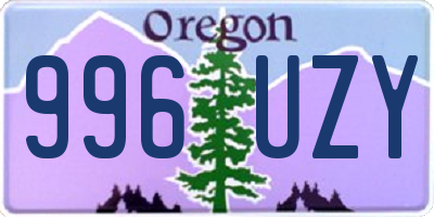 OR license plate 996UZY