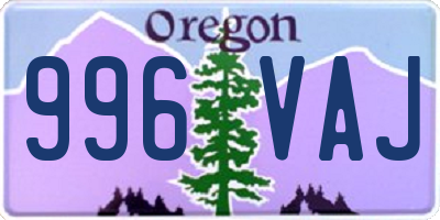 OR license plate 996VAJ