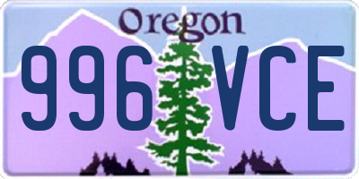 OR license plate 996VCE