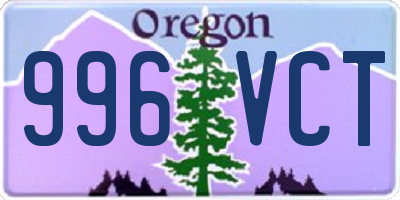 OR license plate 996VCT