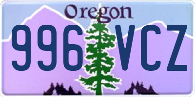 OR license plate 996VCZ