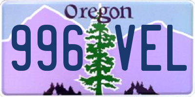 OR license plate 996VEL