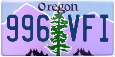 OR license plate 996VFI