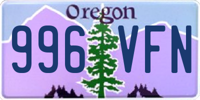 OR license plate 996VFN