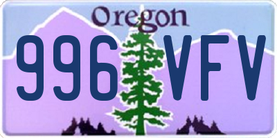 OR license plate 996VFV