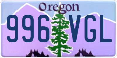 OR license plate 996VGL