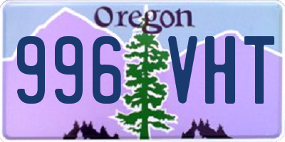 OR license plate 996VHT