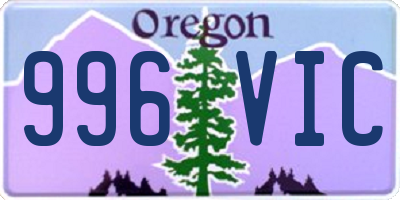 OR license plate 996VIC