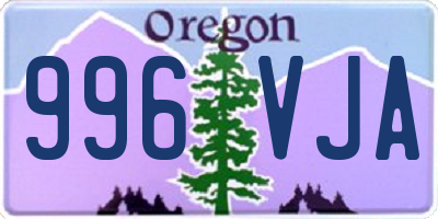 OR license plate 996VJA