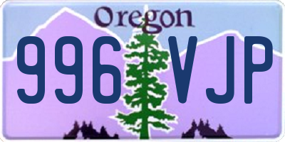 OR license plate 996VJP